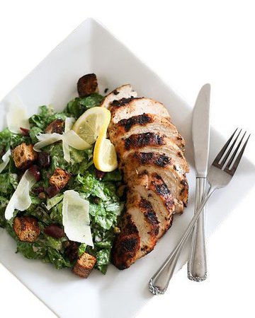 Ceasar Salad and Grilled Chicken Breast