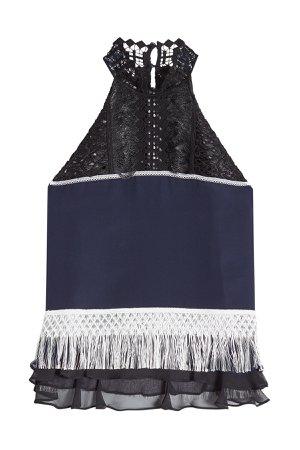 Silk Top with Fringing Gr. S