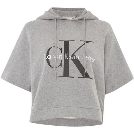 ck crop hoodie