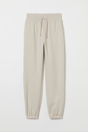 Cotton-blend Sweatpants - Light beige - Ladies | H&M US