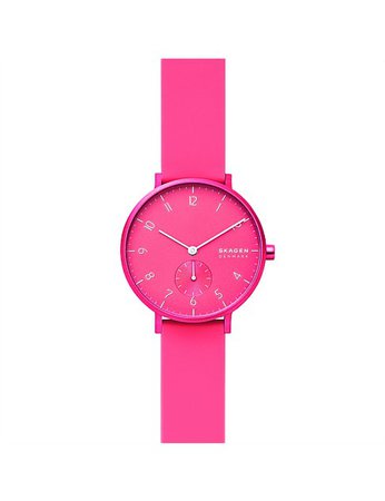 Skagen | Buy Skagen Watches & Accessories Online | David Jones - Aaren Kulor Neon Pink Watch
