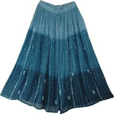 Blue Summer Long Skirt