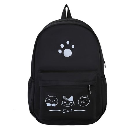 Luiryare Canvas Backpack Cute Cartoon Cat Print School Bag Daypack For Women And Teen Girls - Walmart.com