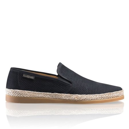 MIAMI Luxury Espadrille in Blue Nubuck | Russell & Bromley