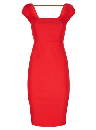 *Vesper Red Pencil Dress | Dorothy Perkins
