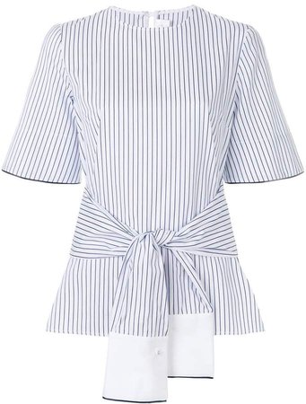 Victoria striped wrap blouse