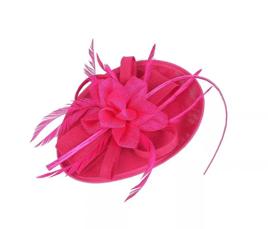 Hot pink Fascinator, cerise Fascinator, Fascinators, Fascinator hat, hatinator, wedding Fascinator, church, derby hat, hot pink derby hat