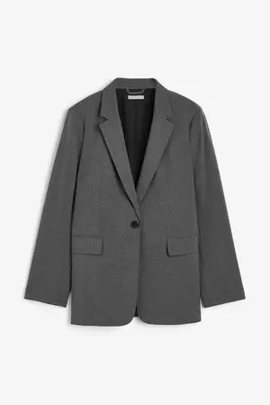 Single Breasted Jacket - Dark grey marle - Ladies | H&M AU