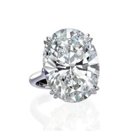 21.66 carat Oval Shape Diamond Ring by Ronald Abram