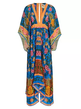 Shop Farm Rio Pineapple Garden Caftan Maxi Dress | Saks Fifth Avenue