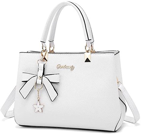 Amazon.com: Dreubea Womens Handbag Tote Shoulder Purse Leather Crossbody Bag White : Clothing, Shoes & Jewelry