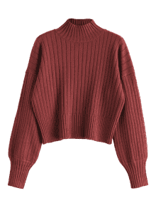 Neck Sweater - Cherry Red