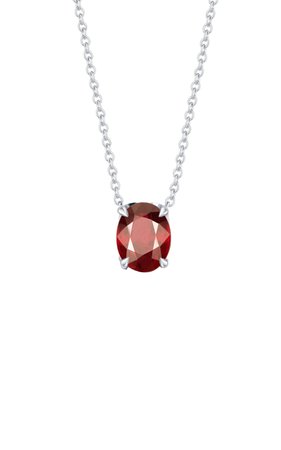 Joy 18k White Gold Ruby Necklace By Harakh | Moda Operandi