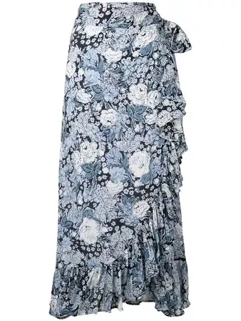 Ganni floral print skirt