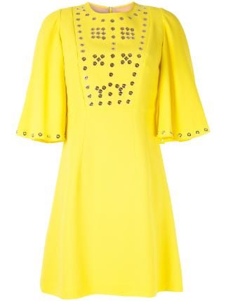 Andrew Gn Eyelet Detailed Mini Dress - Farfetch