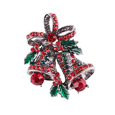 TENDYCOCO Christmas Brooch Pin Crystal Rhinestone Brooch Xmas Bell Breastpin Party Jewelry: Amazon.ca: Jewelry