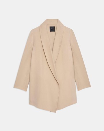 Clairene Shawl Jacket in Double-Face Wool-Cashmere
