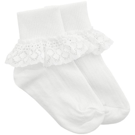 white lace socks