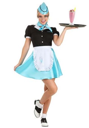 Car Hop Waitress Women's Costume