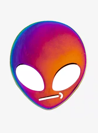 Alien Face Anodized Enamel Pin