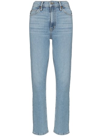 RE/DONE high-waisted straight-leg jeans - FARFETCH