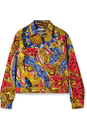 Moschino | Printed denim jacket | NET-A-PORTER.COM