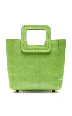 Shirley Mini Croc-Effect Leather Tote by Staud | Moda Operandi