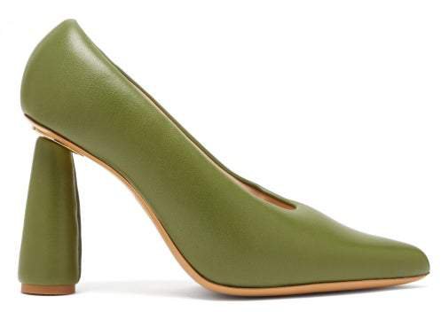 Padded-leather Pumps - Womens - Green