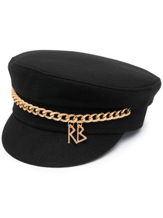Shop Ruslan Baginskiy chain-detail baker boy hat with Express Delivery - FARFETCH
