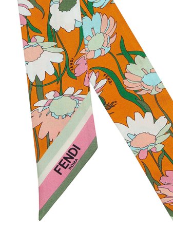Fendi Floral Print Silk Wrappy Ss20 | Farfetch.com