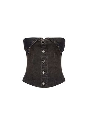 miaou top denim corset SCARLETT