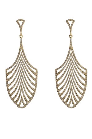 18-Karat Gold and Diamond Escape Earrings Gr. One Size