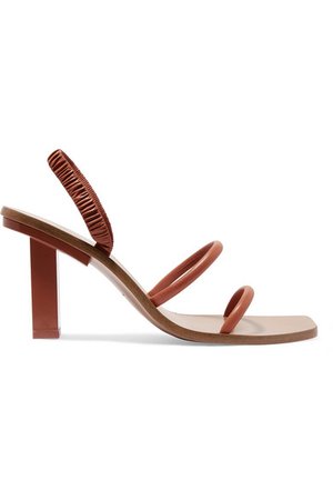 Cult Gaia | Kaia ruched leather sandals | NET-A-PORTER.COM