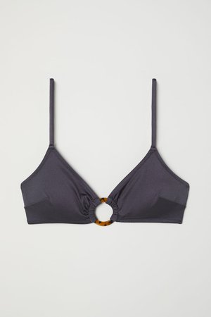 Bikini top - Dark grey - Ladies | H&M GB