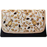 Bagaholics Ethnic Beads and Pearls Silk Cocktail Clutches Ladies Purse Gift for Women (Green): Amazon.in: Shoes & Handbags