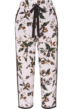 Diane von Furstenberg | Lulu floral-print silk-crepe pants | NET-A-PORTER.COM