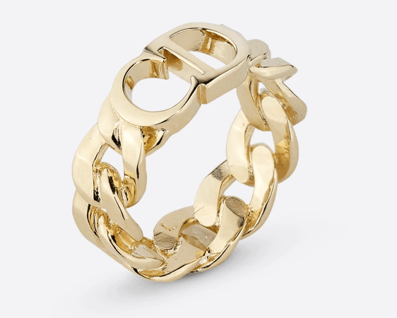 Gold dior ring