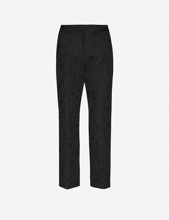 STELLA MCCARTNEY - Leopard-print slim-fit woven jacquard trousers | Selfridges.com