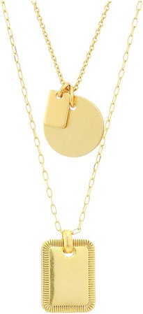 Amazon.com: Madewell Etched Coin Layer Necklace Set Vintage Gold One Size : Clothing, Shoes & Jewelry
