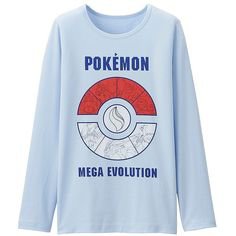 Pinterest - UNIQLO BOYS POKEMON HEATTECH Crew Neck Long Sleeve T-Shirt ($10) ❤ liked on Polyvore featuring blue | My polyvore