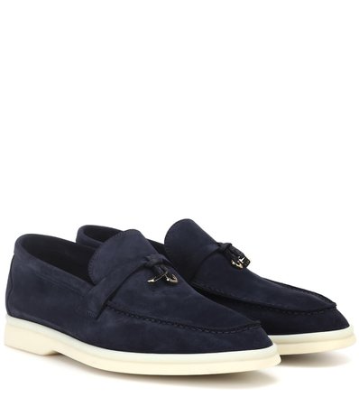 Loro Piana, Summer Charms Walk Suede Loafers Shoes