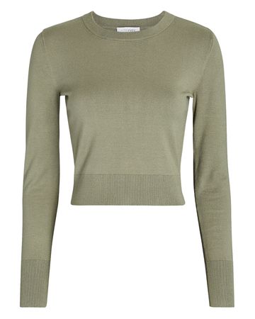 INTERMIX Renee Cropped Ribbed Knit Top | INTERMIX®