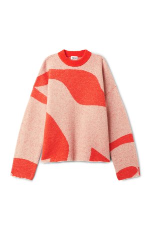 Manama Printed Sweater - Rust - Knitwear - Weekday GB