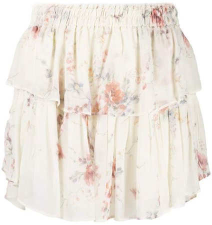 Love Shack Fancy floral ruffle skirt