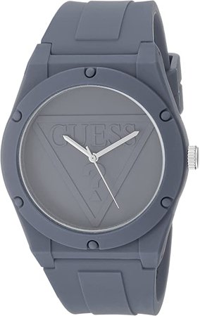 GUESS Quartz Rubber and Silicone Casual Watch, Color:Gray (Model: U0979L7): Watches