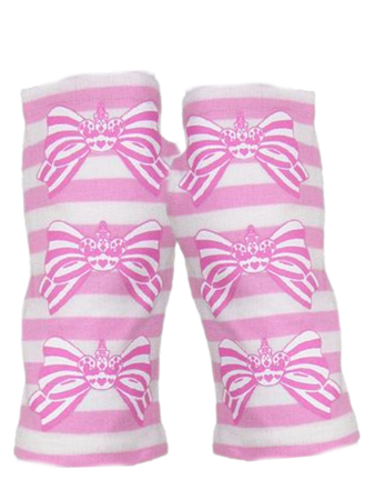 pink candy gloves