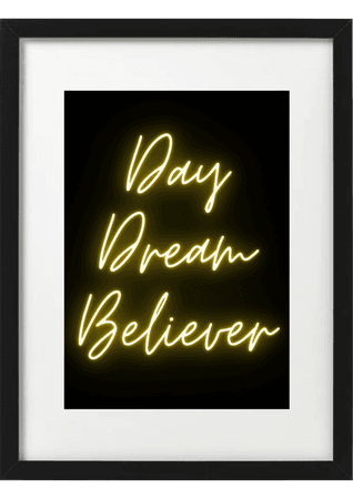 Day Dream Believer Neon Art Print | Tiki Print