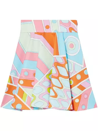 PUCCI Vivara Print Cotton Miniskirt - Farfetch