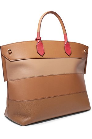 Burberry | Smooth and textured-leather tote | NET-A-PORTER.COM