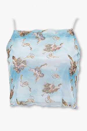 Angel Print Cropped Cami | Forever 21